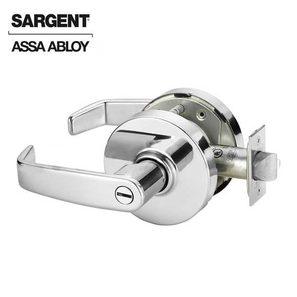 Sargent 10 Line Series Cylindrical Lock Mechanical Privacy/Bathroom L Trim L Rose Strike Lip Length 1-1/4 Sa SRG-28-10U65-LL-26D